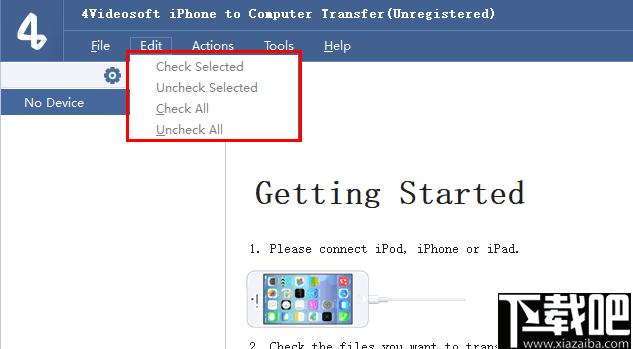 4Videosoft,iPhone to Computer Transfer,数据传输,文件传输