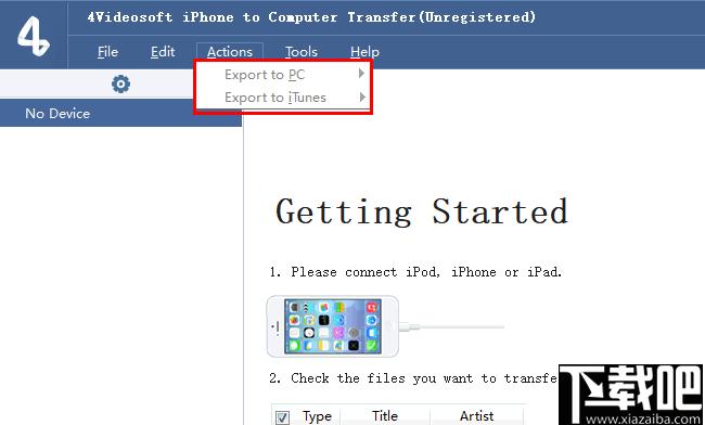 4Videosoft,iPhone to Computer Transfer,数据传输,文件传输